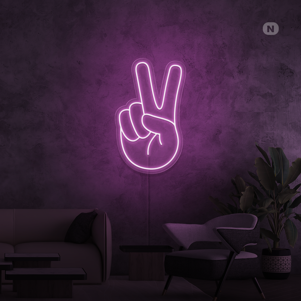 Insegna al neon Peace