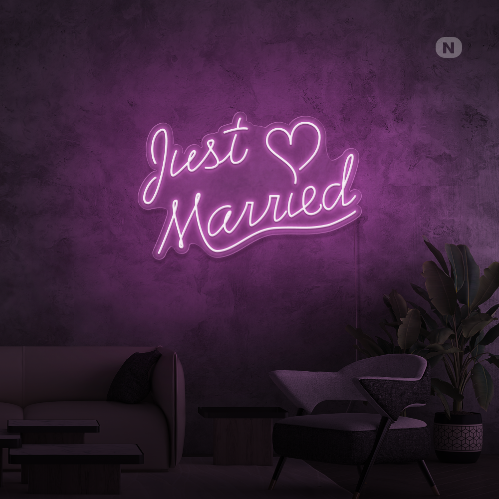 Insegna al neon Just Married