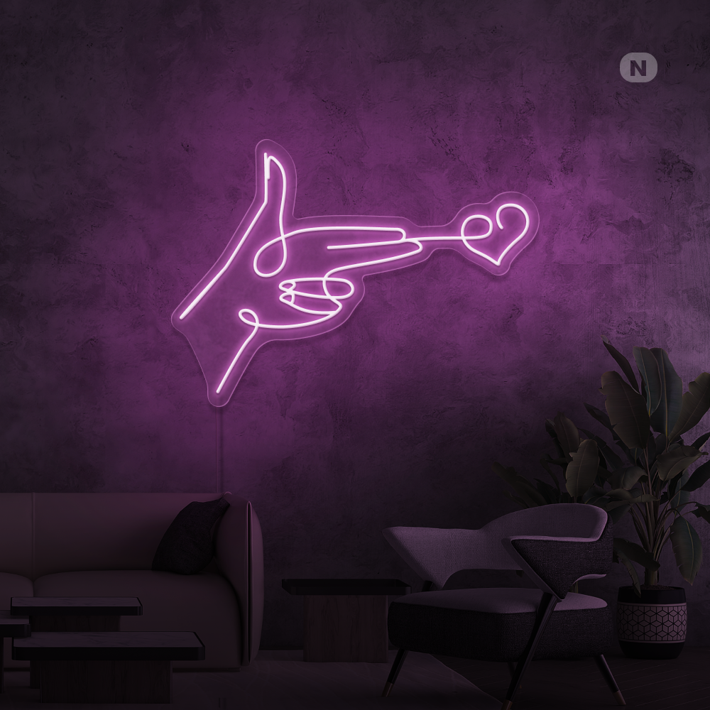 Insegna al neon Obiettivo amorevole