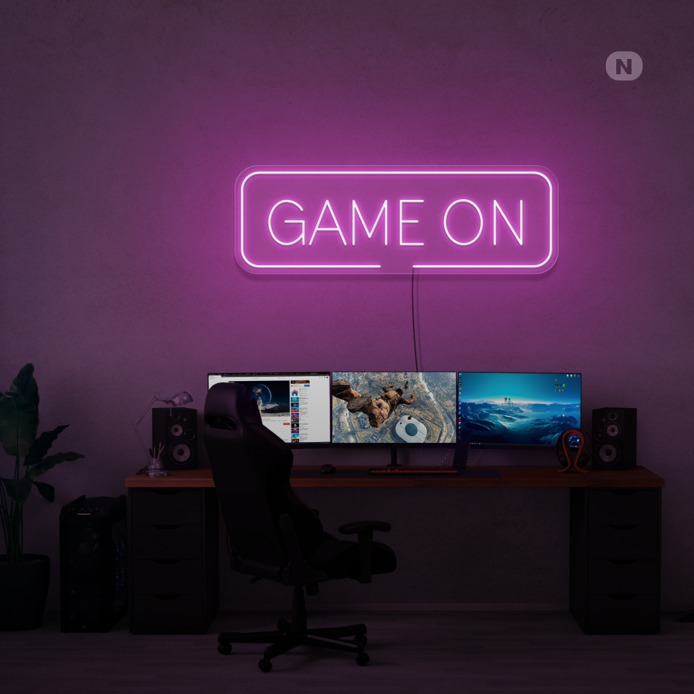 Insegna al neon Game On