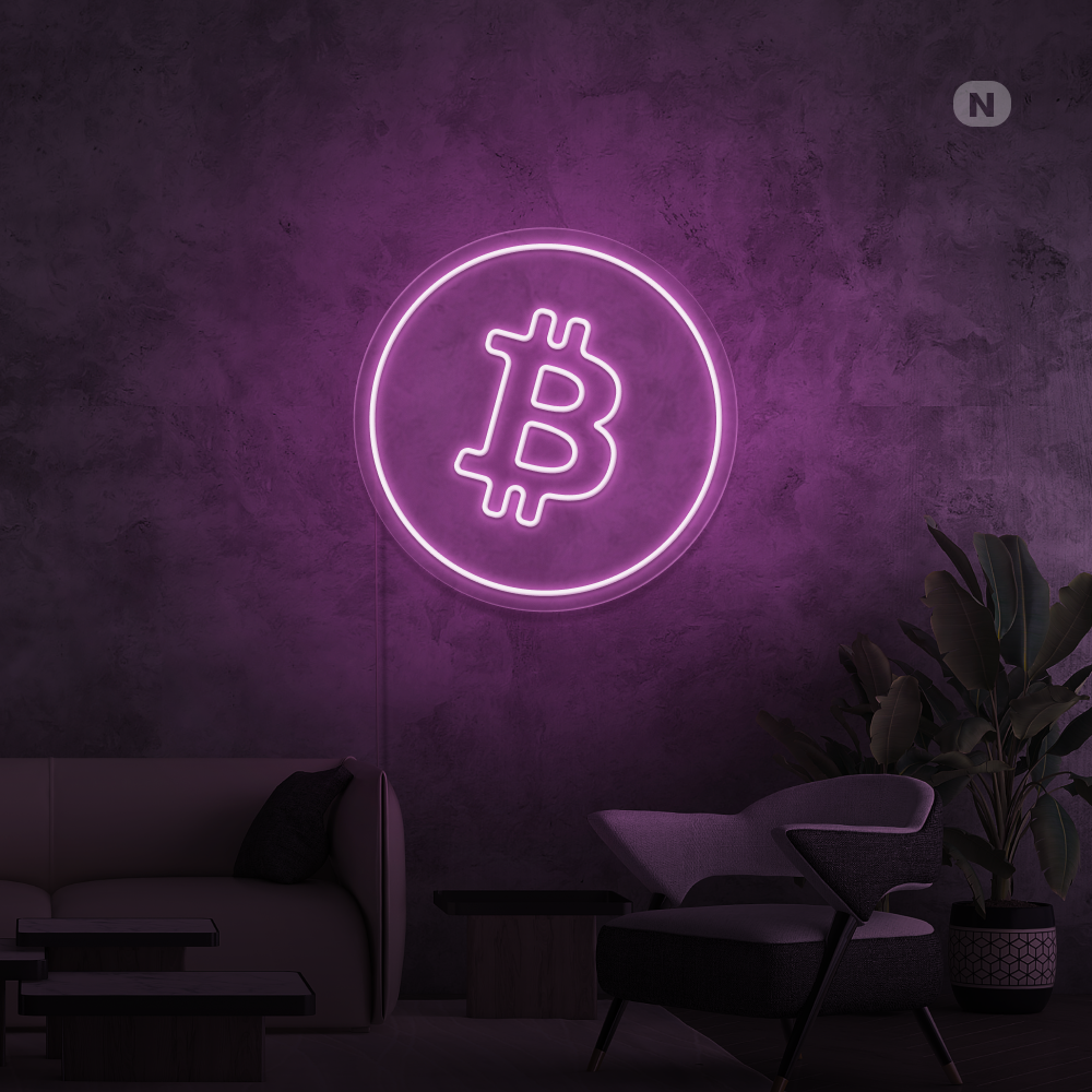 Insegna al neon Bitcoin