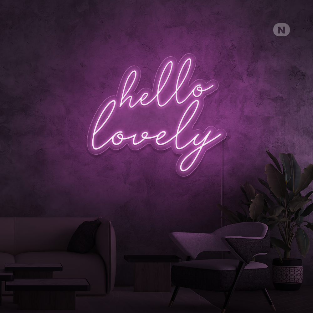 Insegna al neon Hello Lovely