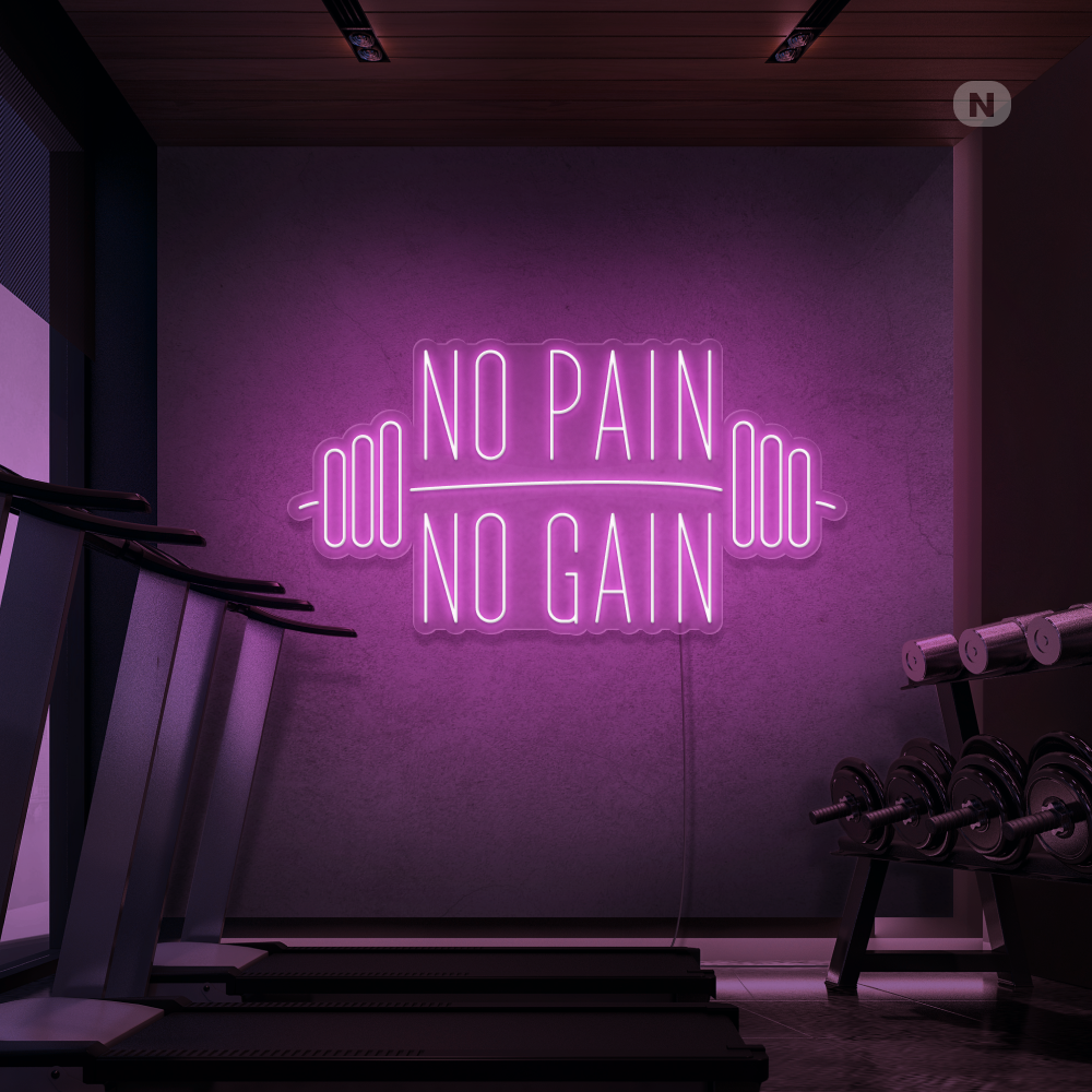 Insegna al neon No Pain No Gain