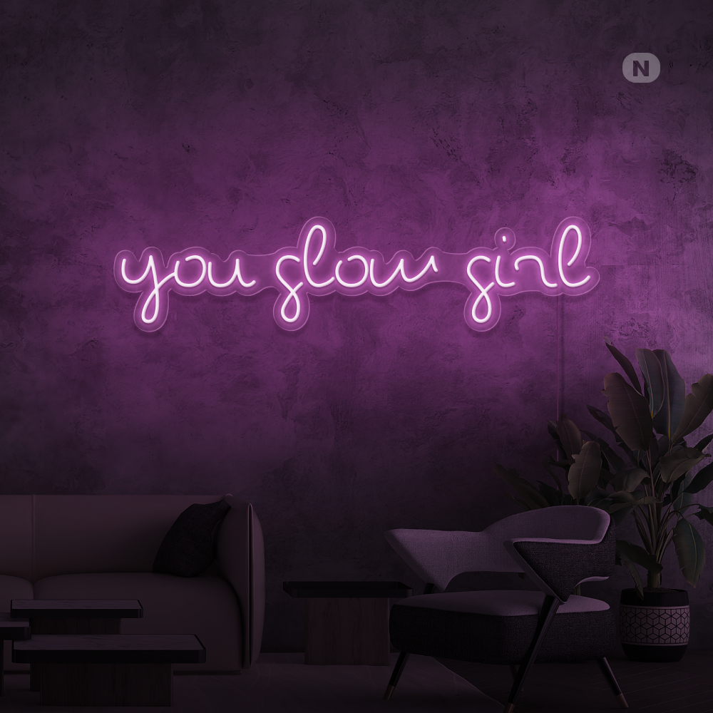 Insegna al neon You Glow Girl