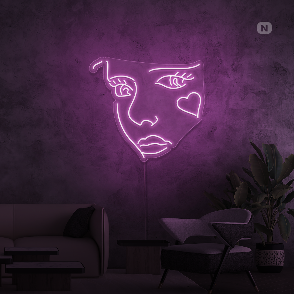 Insegna al neon Volto del Joker