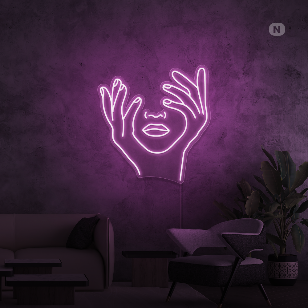 Insegna al neon Volto artistico