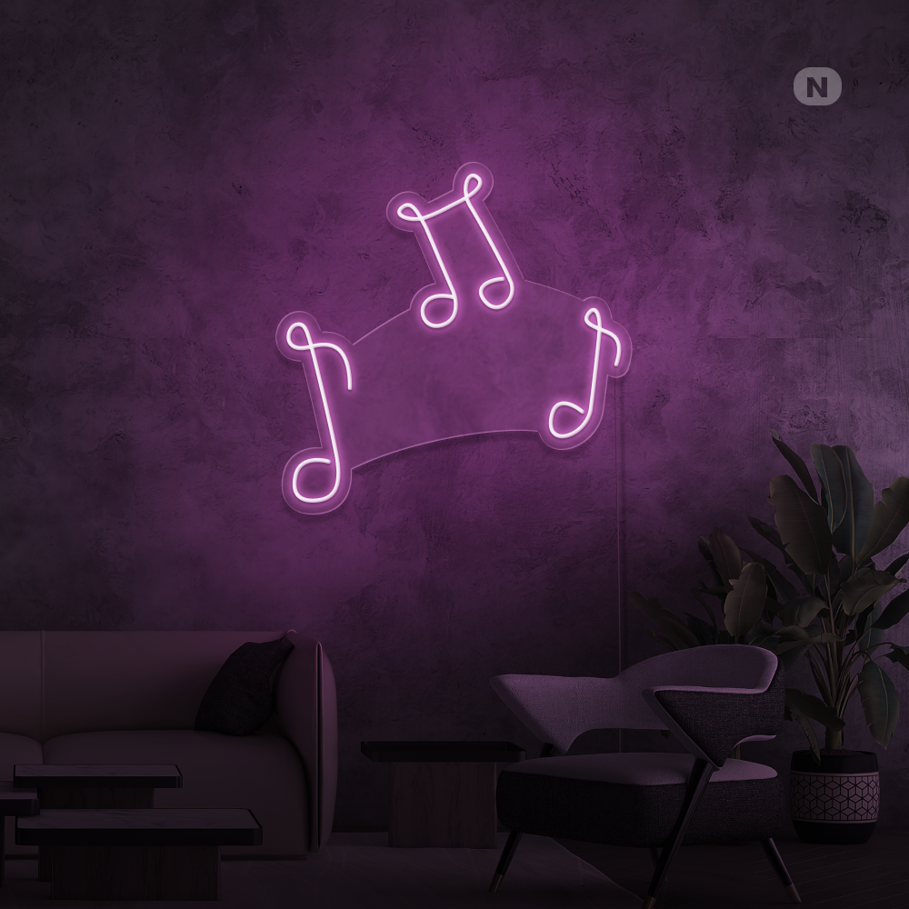 Insegna al neon Note musicali 3