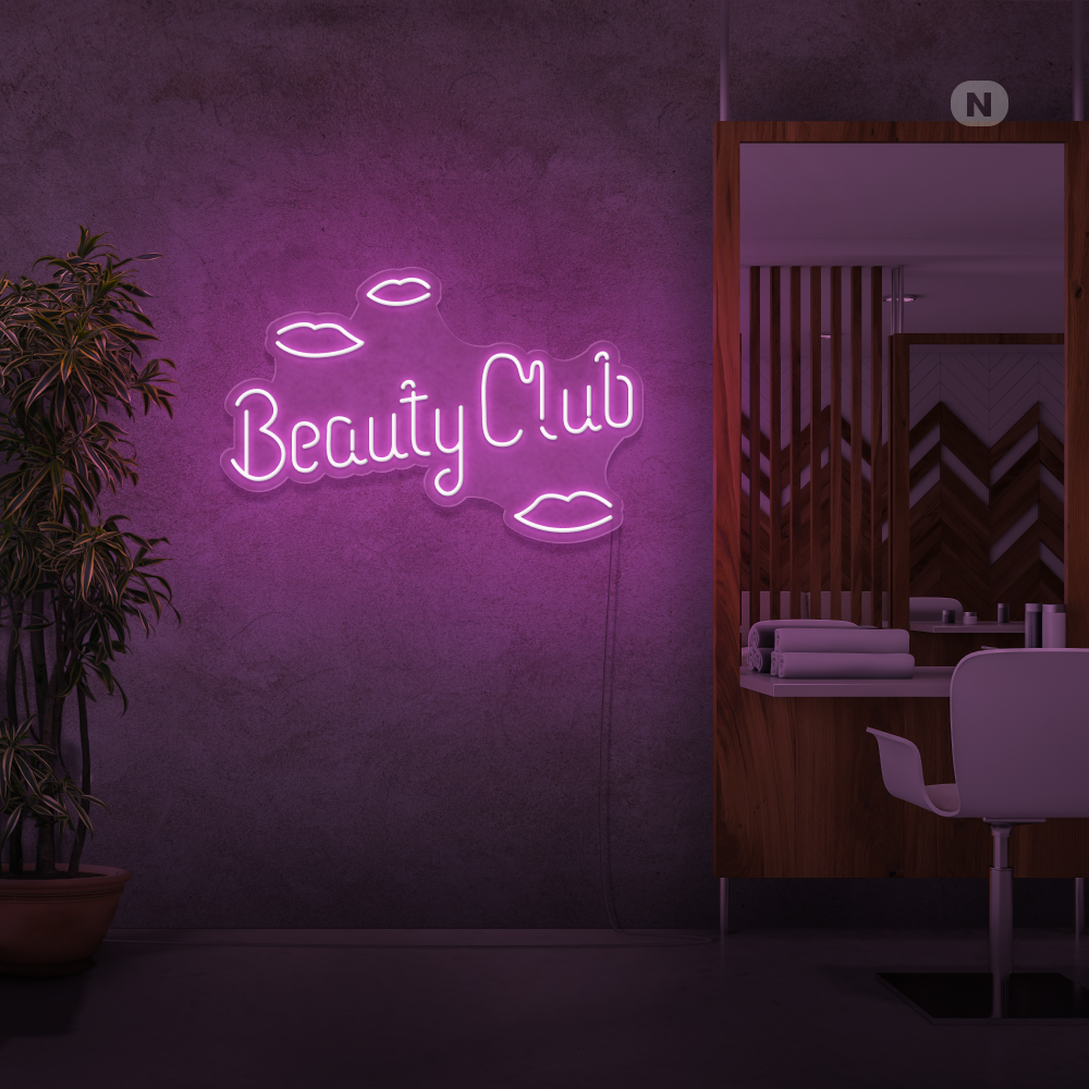 Insegna al neon Beauty Club