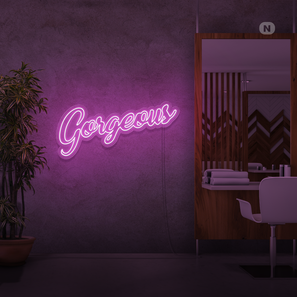 Insegna al neon Gorgeous