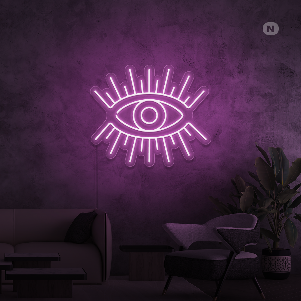 Insegna al neon Occhio artistico