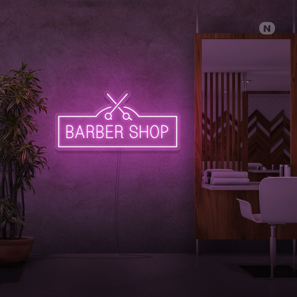 Insegna al neon Barber Shop