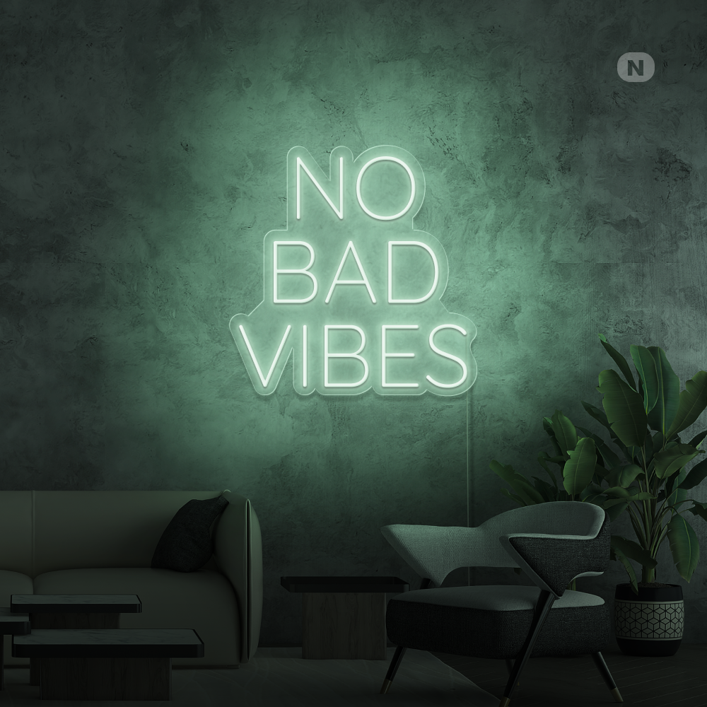 Insegna al neon No Bad Vibes