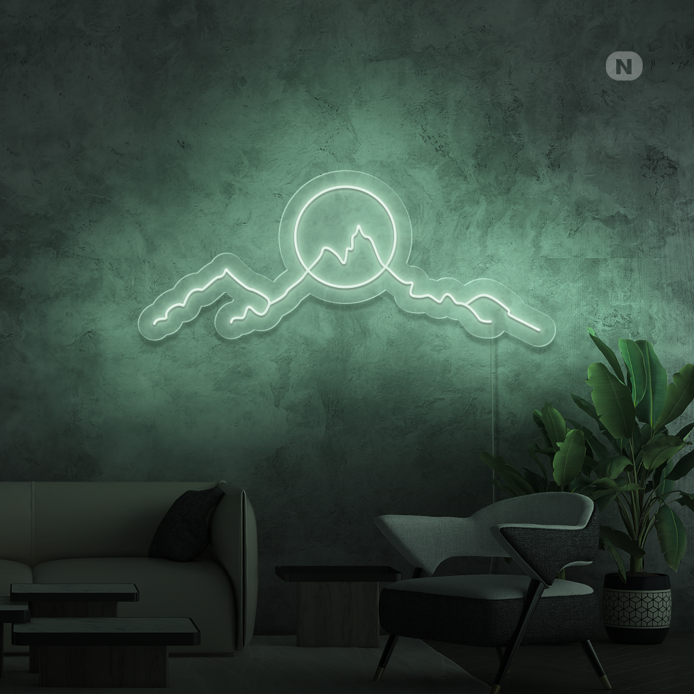 Insegna al neon Montagne
