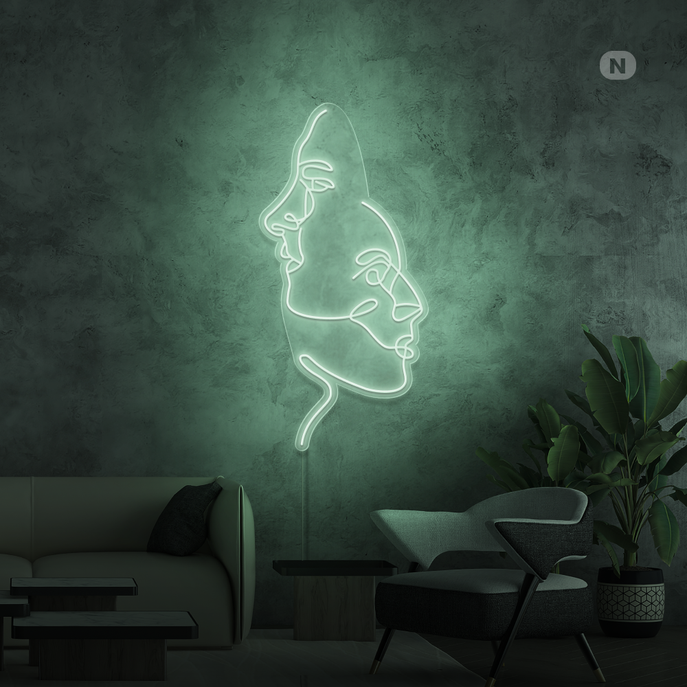 Insegna al neon Volti