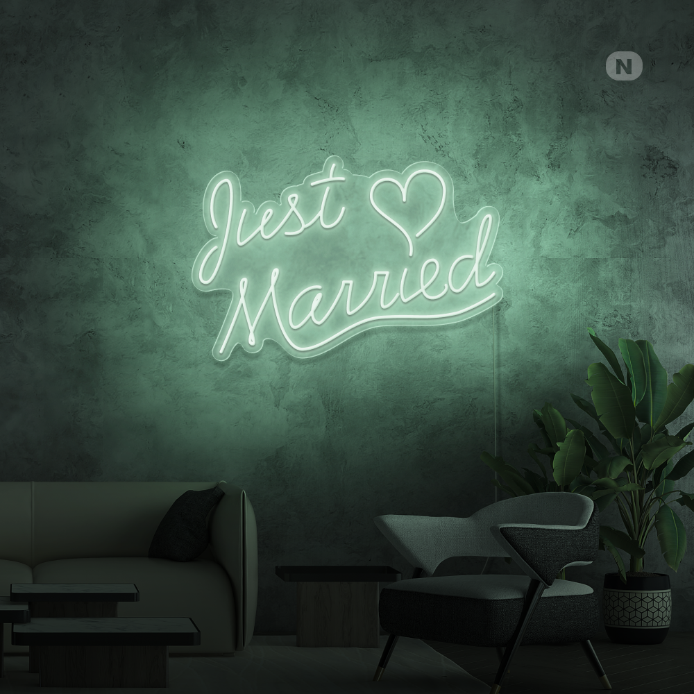Insegna al neon Just Married