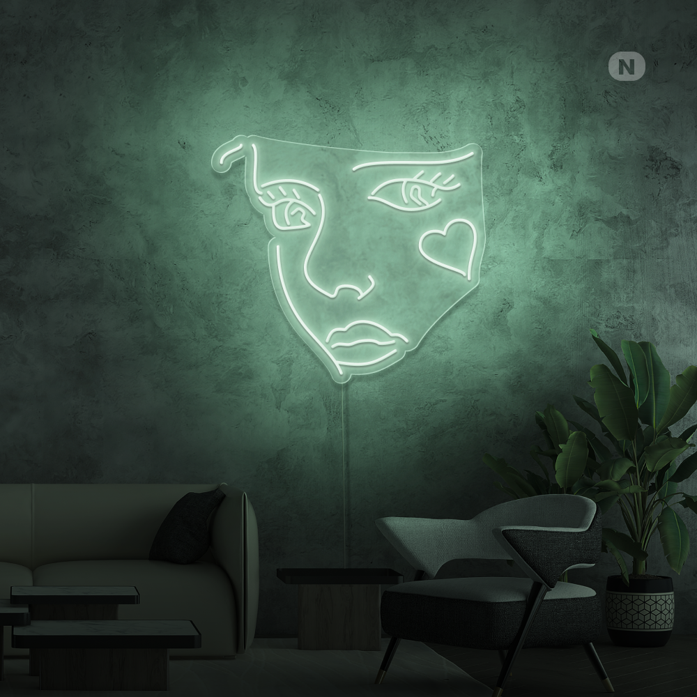 Insegna al neon Volto del Joker