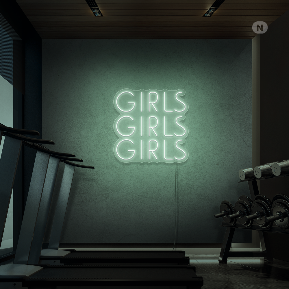 Insegna al neon Girls Girls Girls
