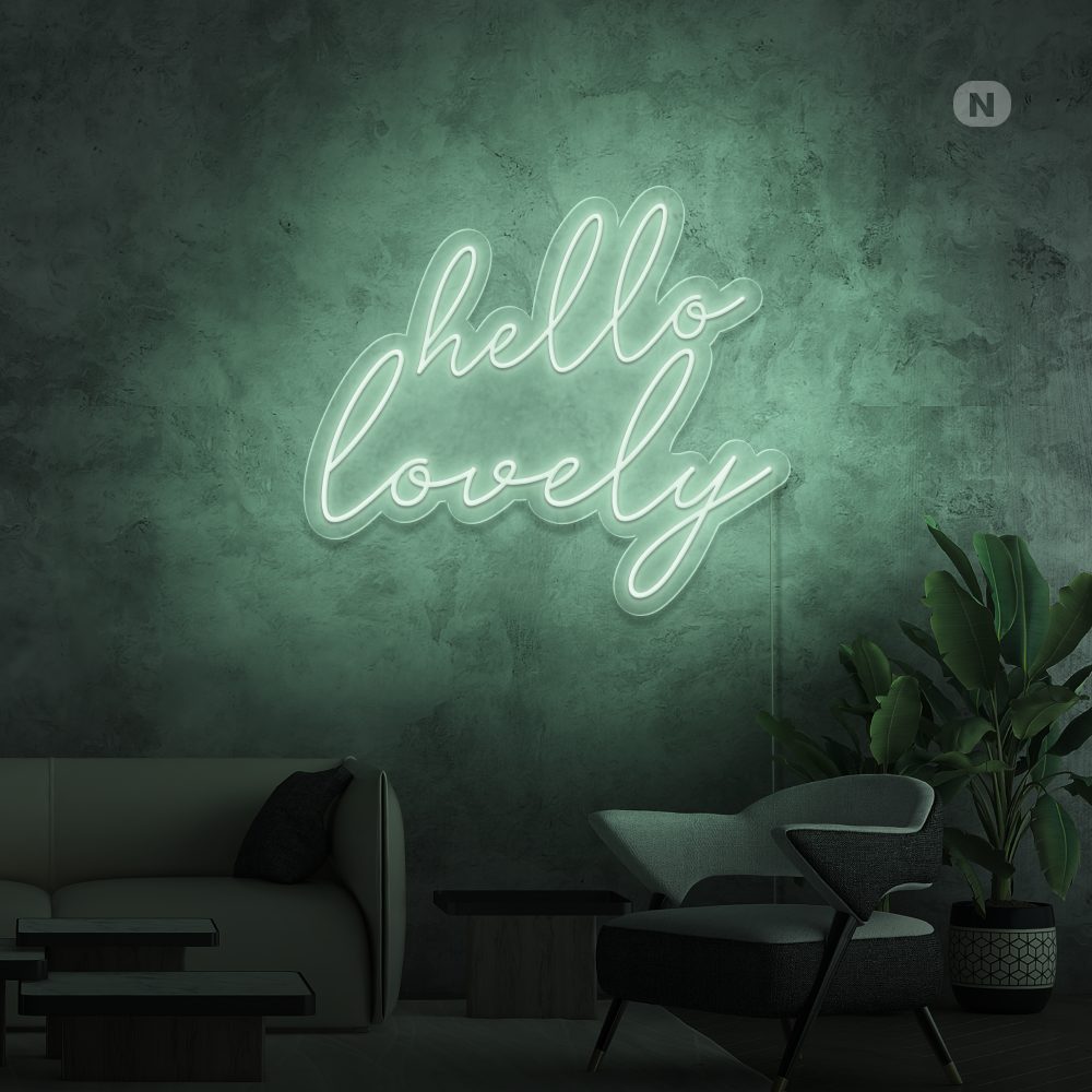 Insegna al neon Hello Lovely