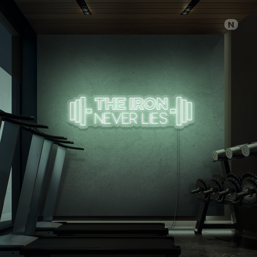 Insegna al neon The iron never lies