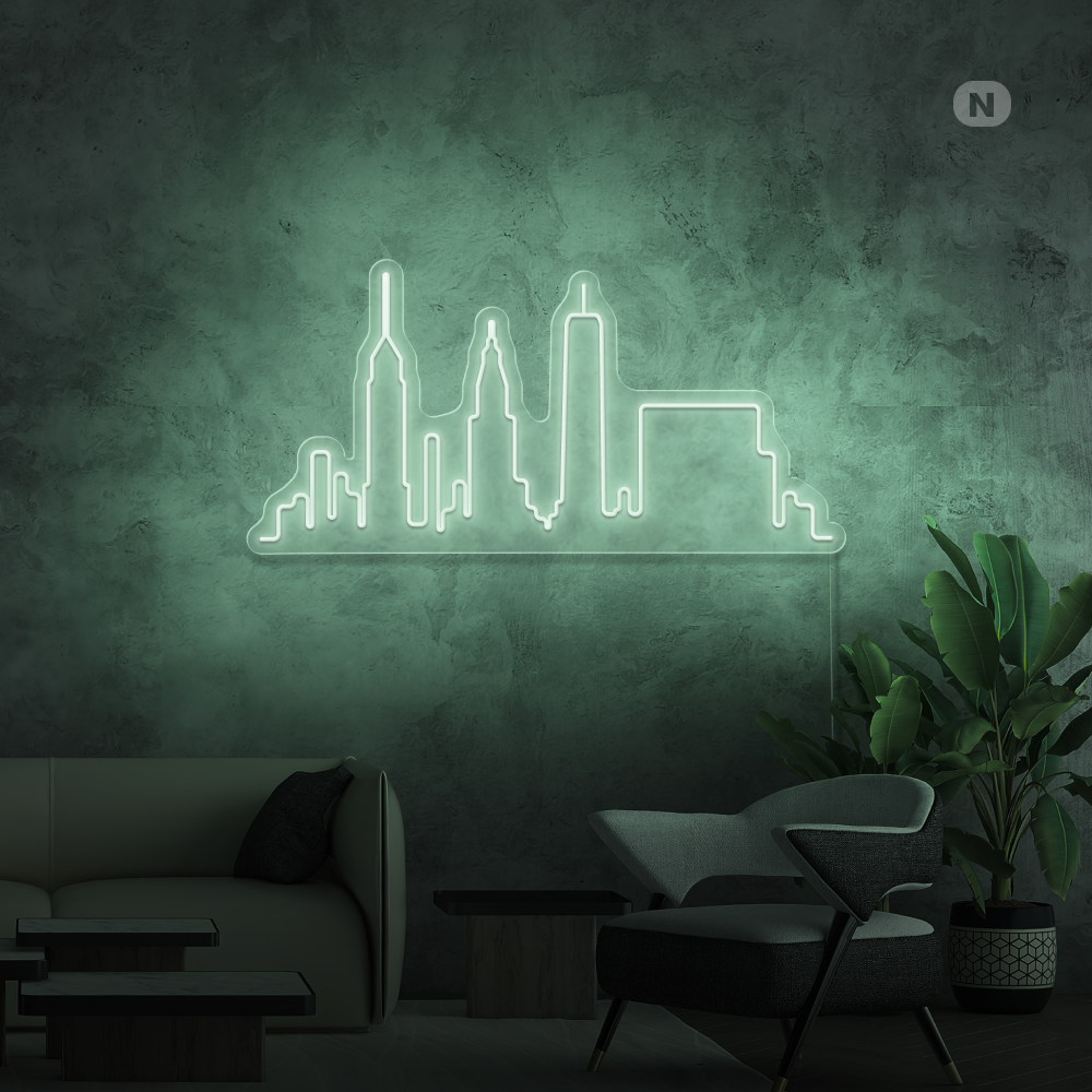 Insegna al neon Skyline New York