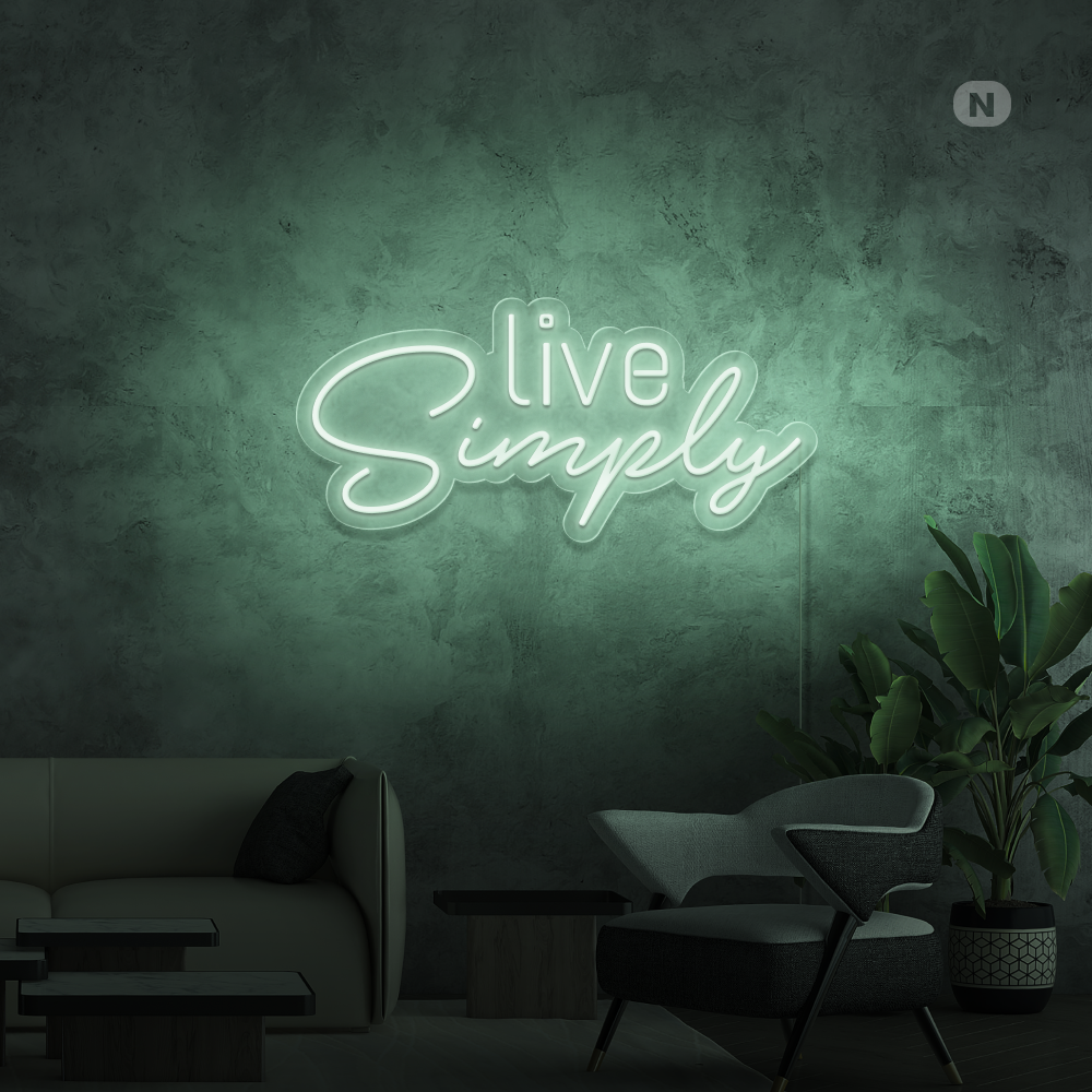 Insegna al neon Live Simply