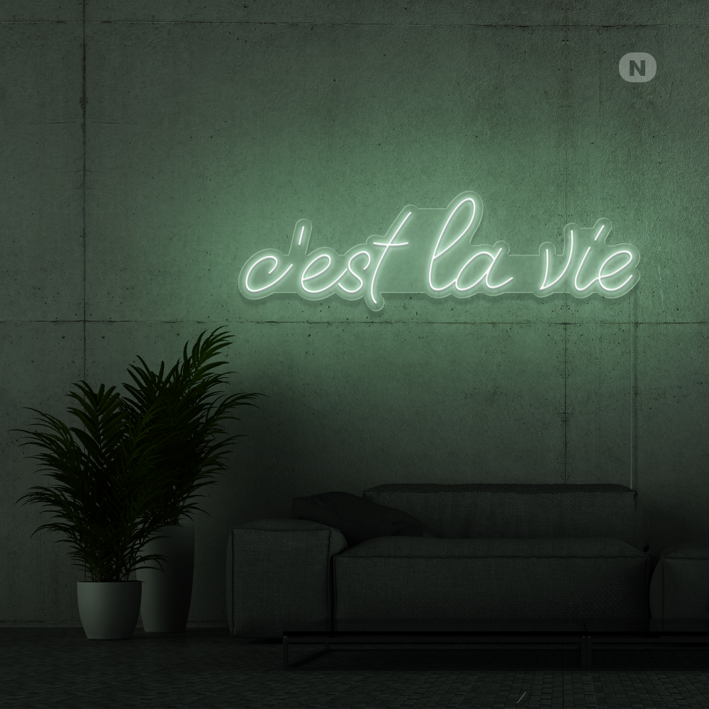 Insegna al neon c'est la vie