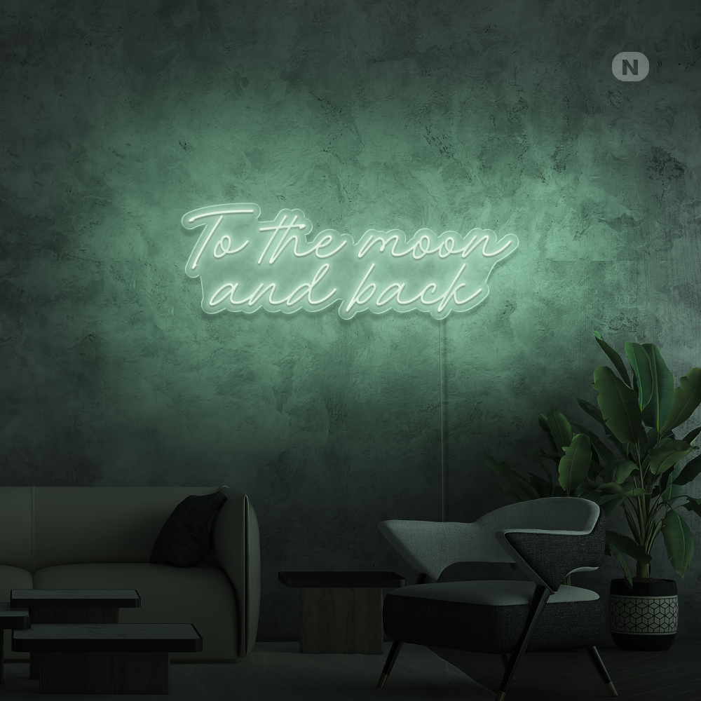 Insegna al neon To The Moon and Back