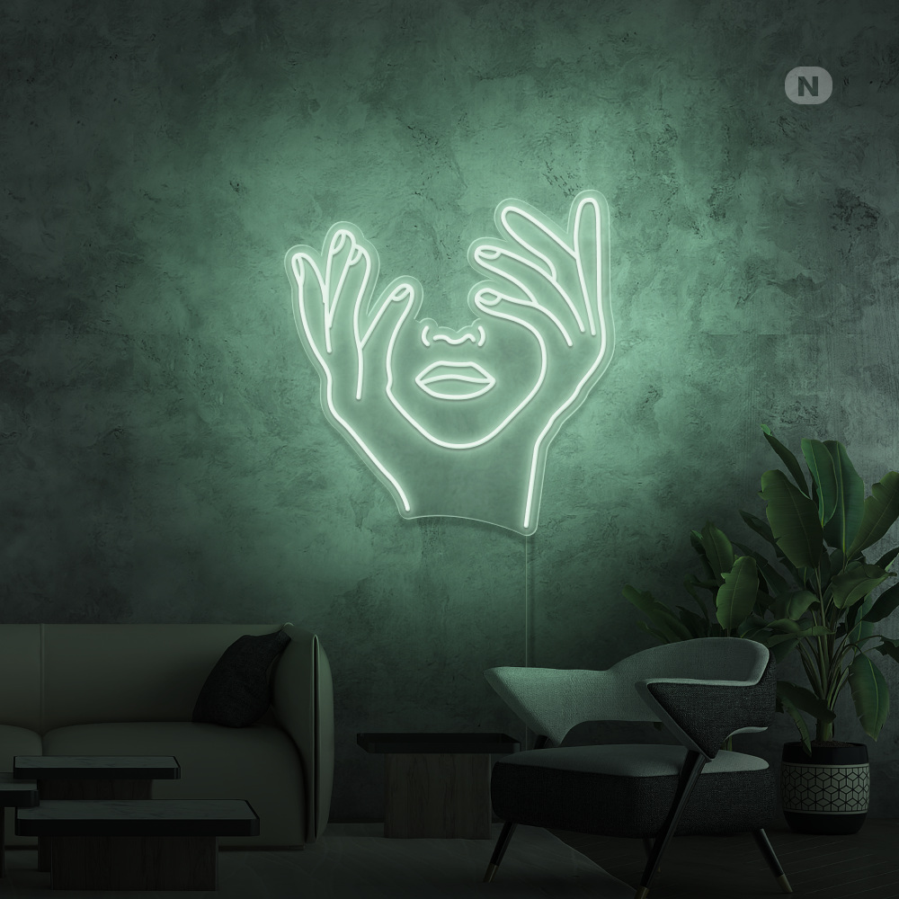 Insegna al neon Volto artistico