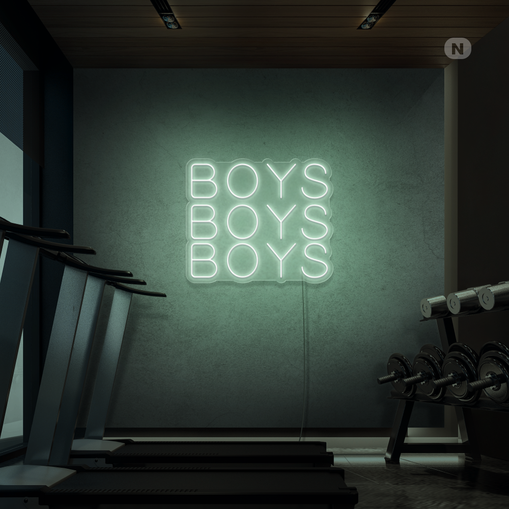 Insegna al neon Boys Boys Boys