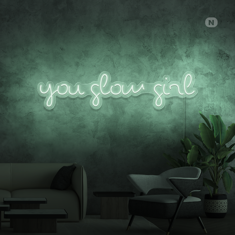 Insegna al neon You Glow Girl