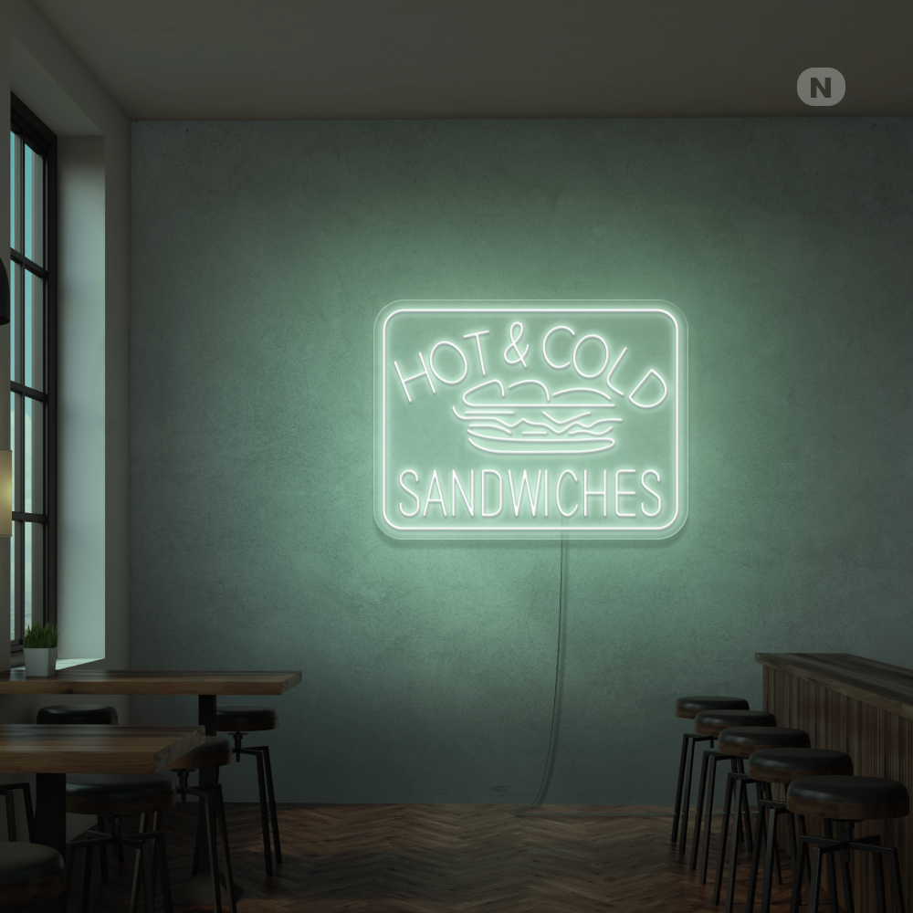 Insegna al neon Hot & Cold Sandwiches