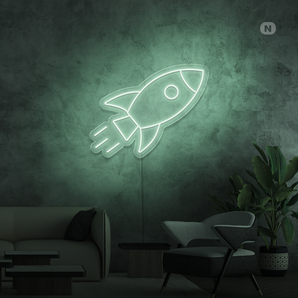 Insegna al neon Razzo