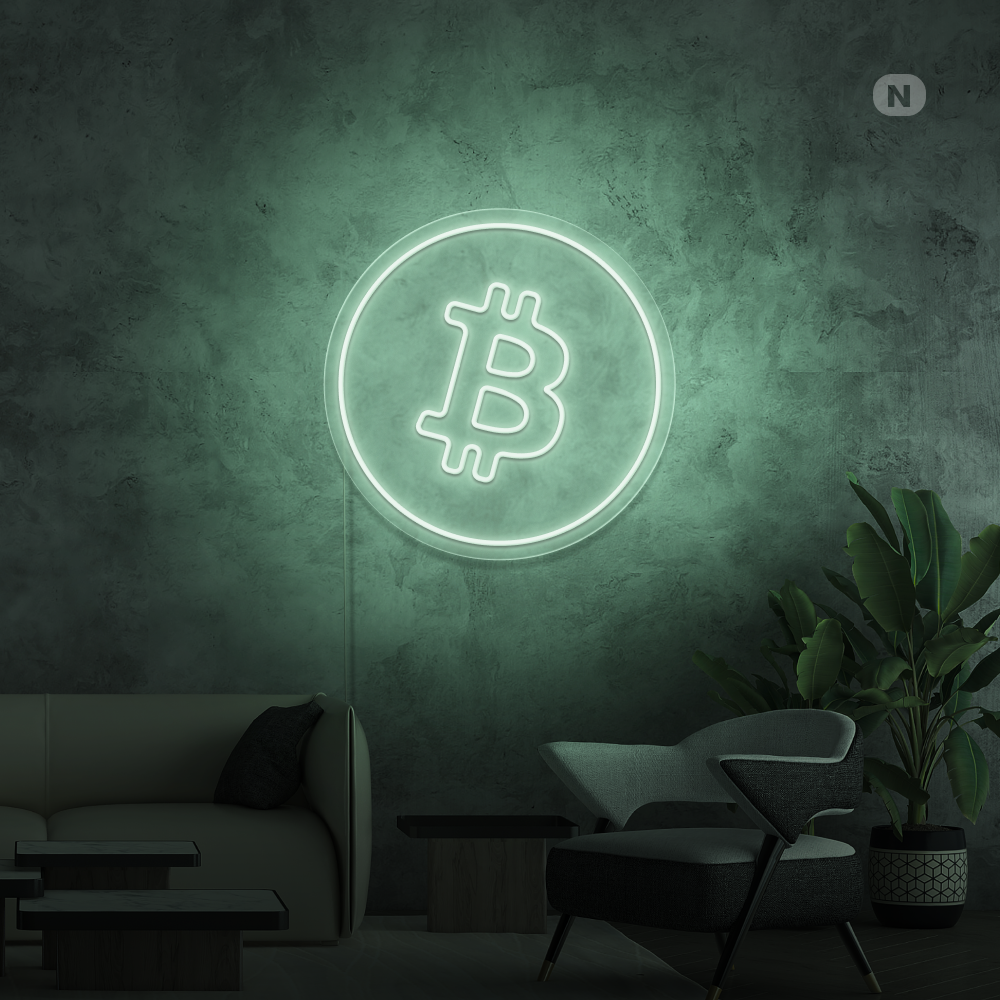 Insegna al neon Bitcoin