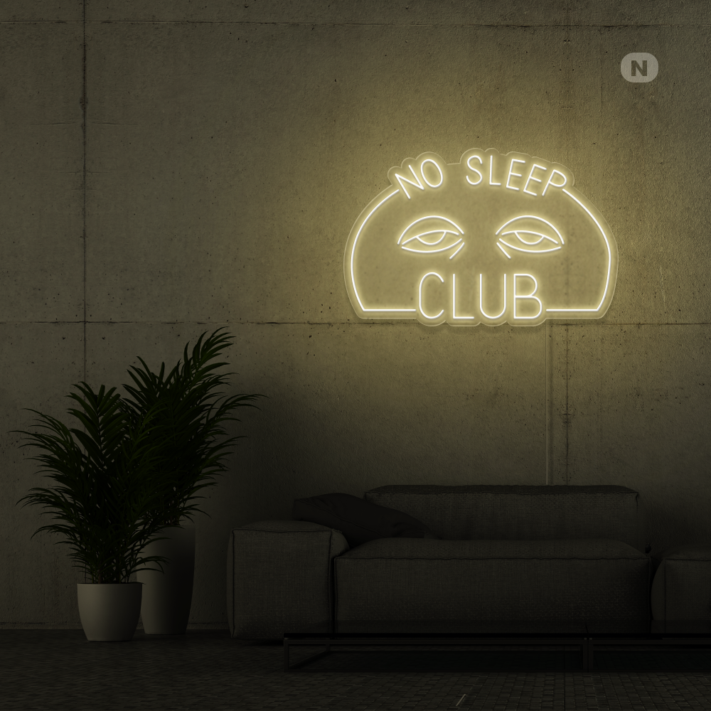 Insegna al neon No Sleep Club