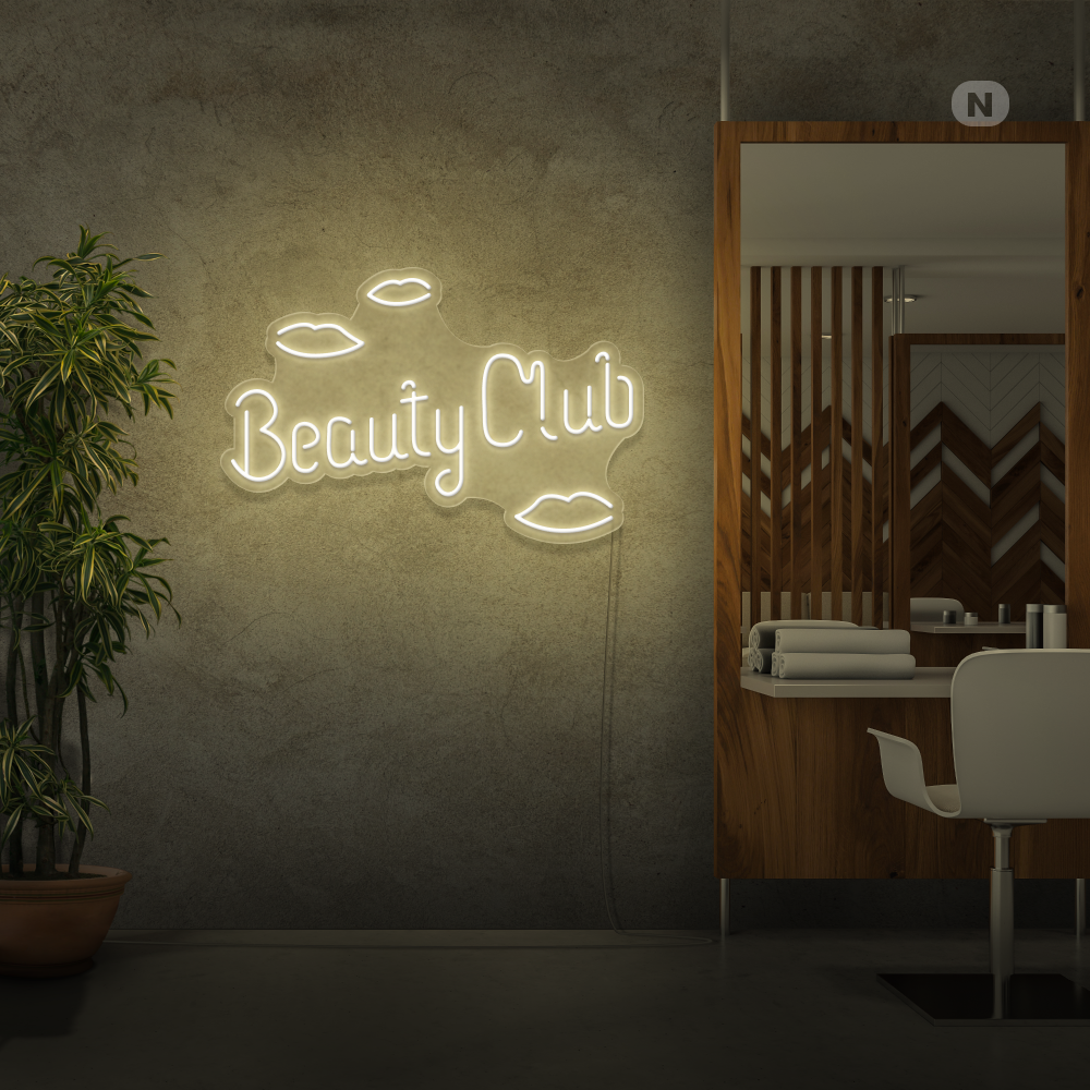 Insegna al neon Beauty Club