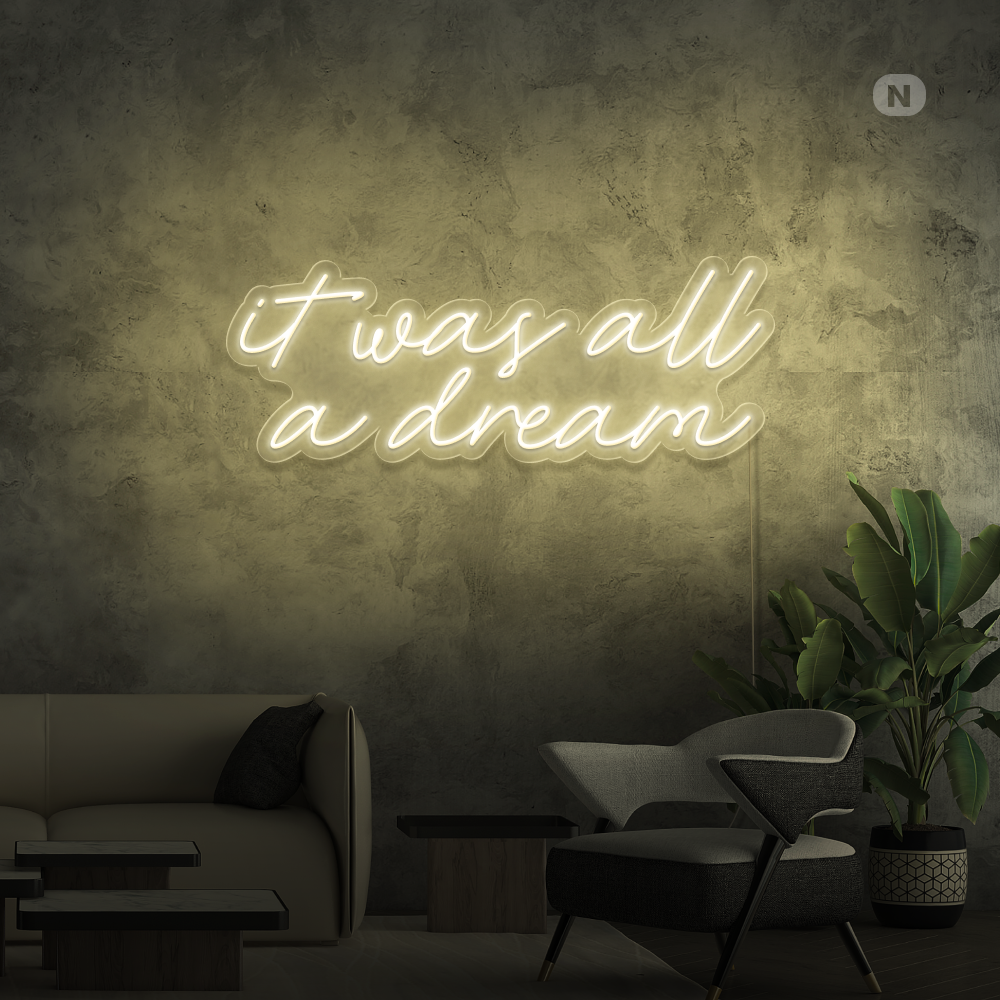 Insegna al neon It was all a dream