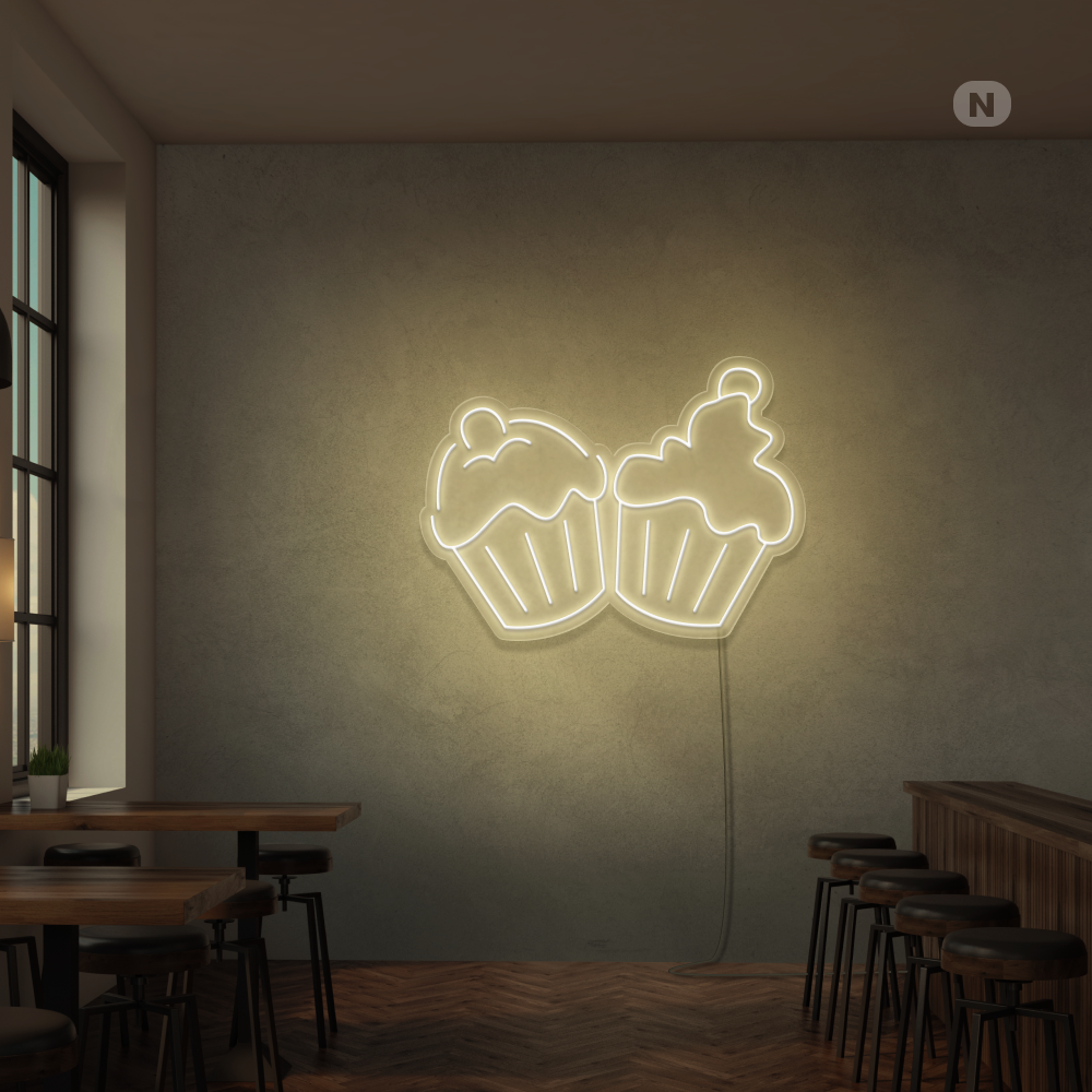 Insegna al neon Cupcakes