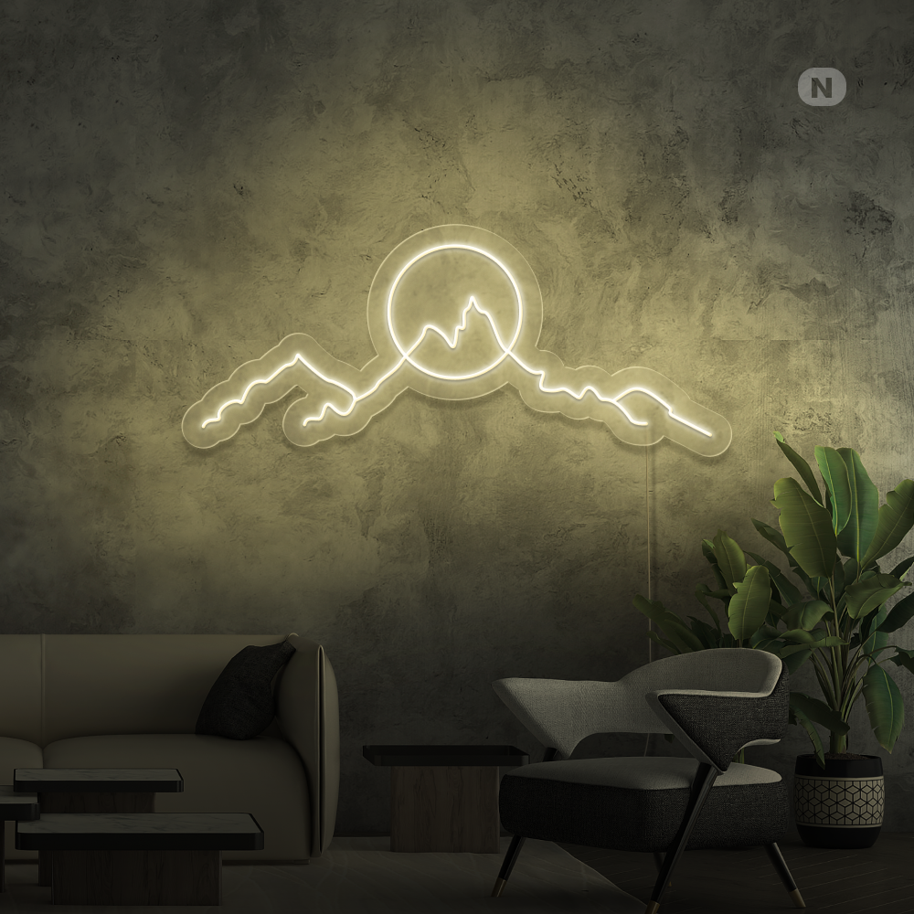 Insegna al neon Montagne