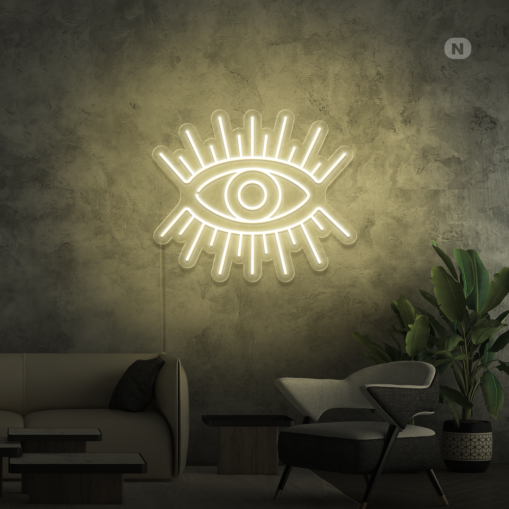 Insegna al neon Occhio artistico