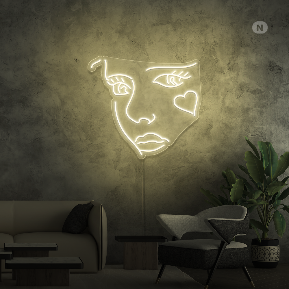 Insegna al neon Volto del Joker