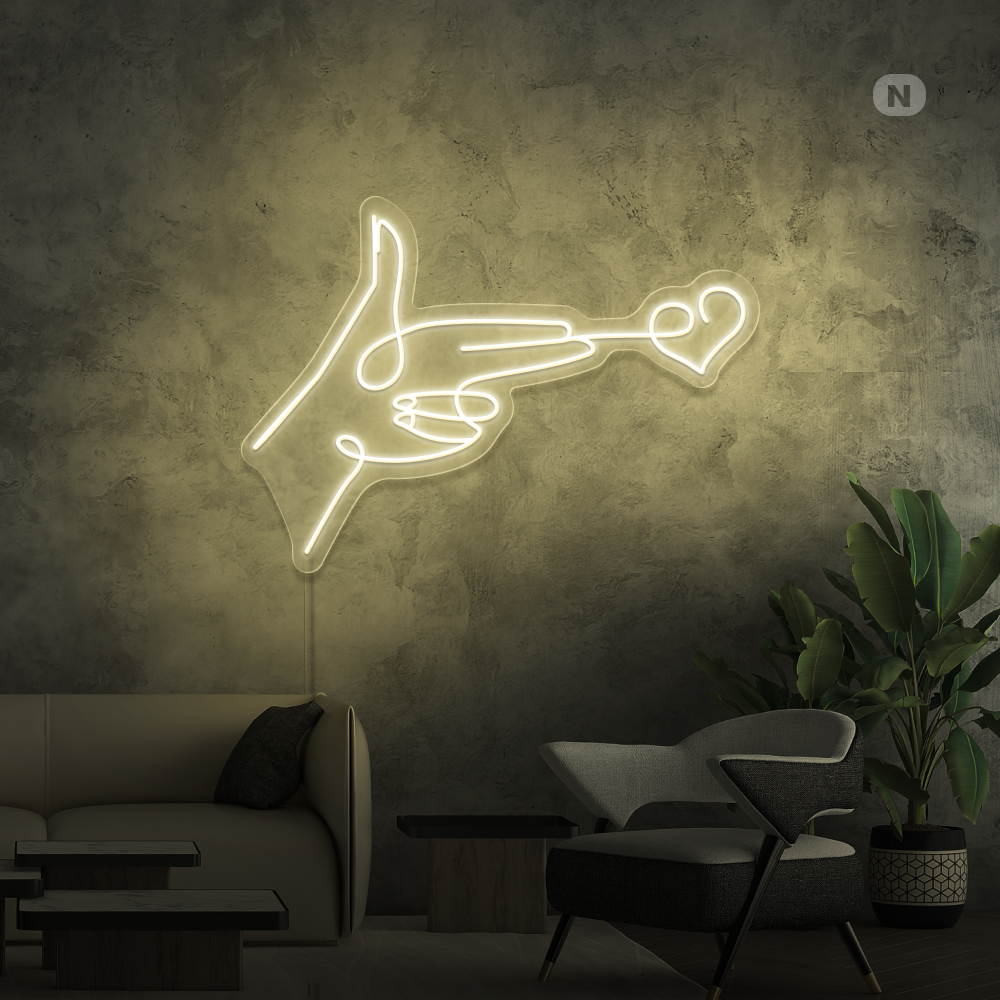 Insegna al neon Obiettivo amorevole