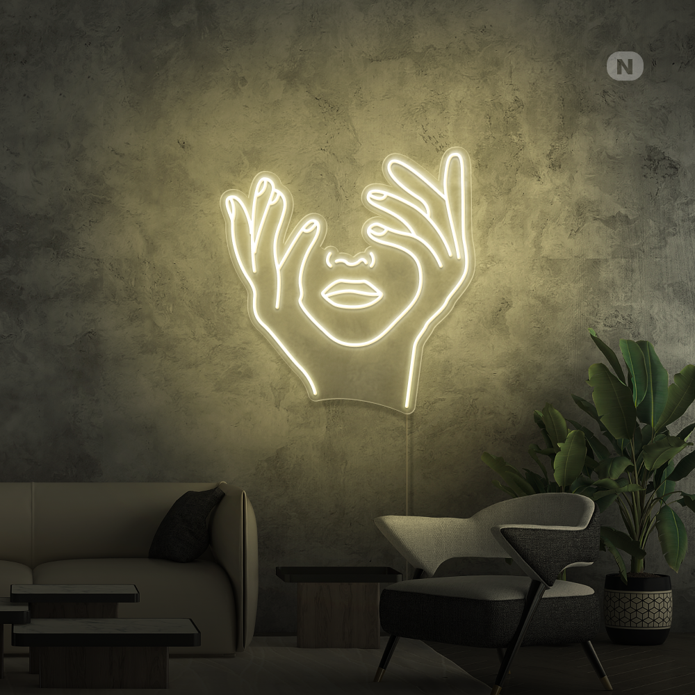 Insegna al neon Volto artistico