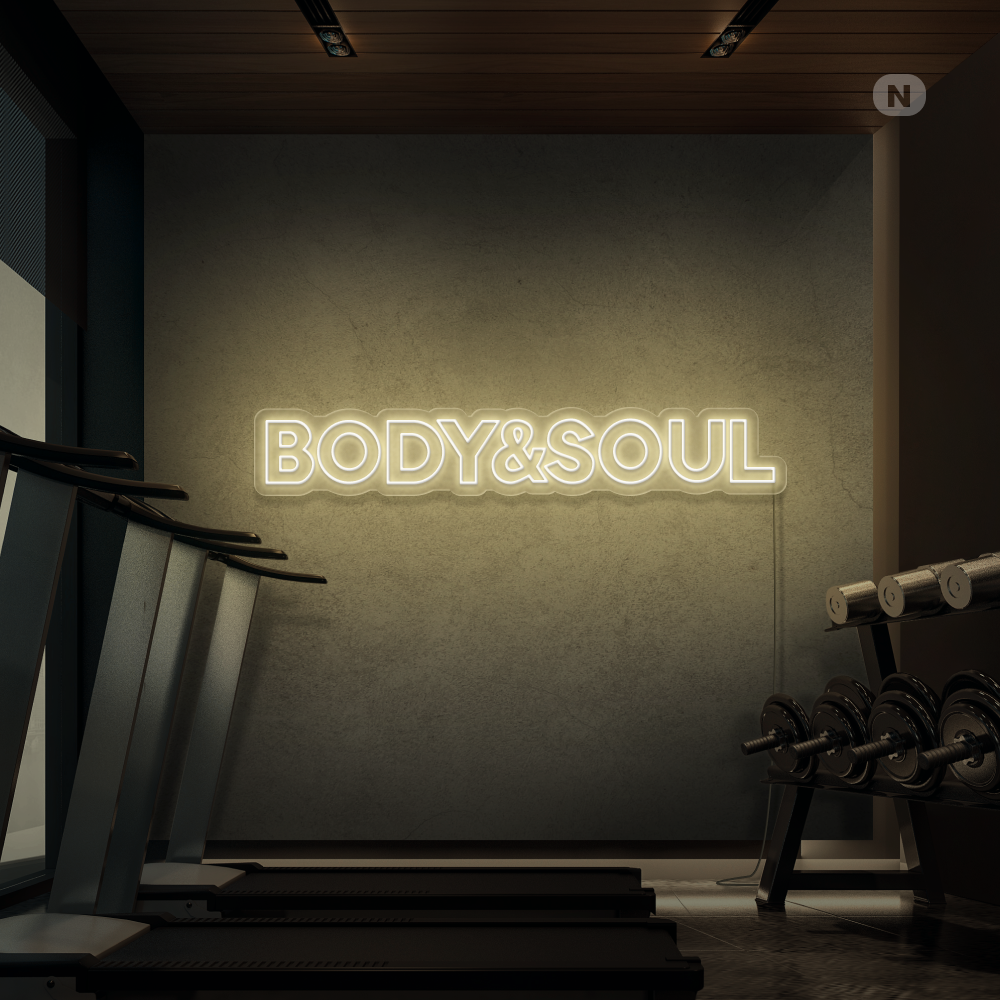 Insegna al neon Body & Soul