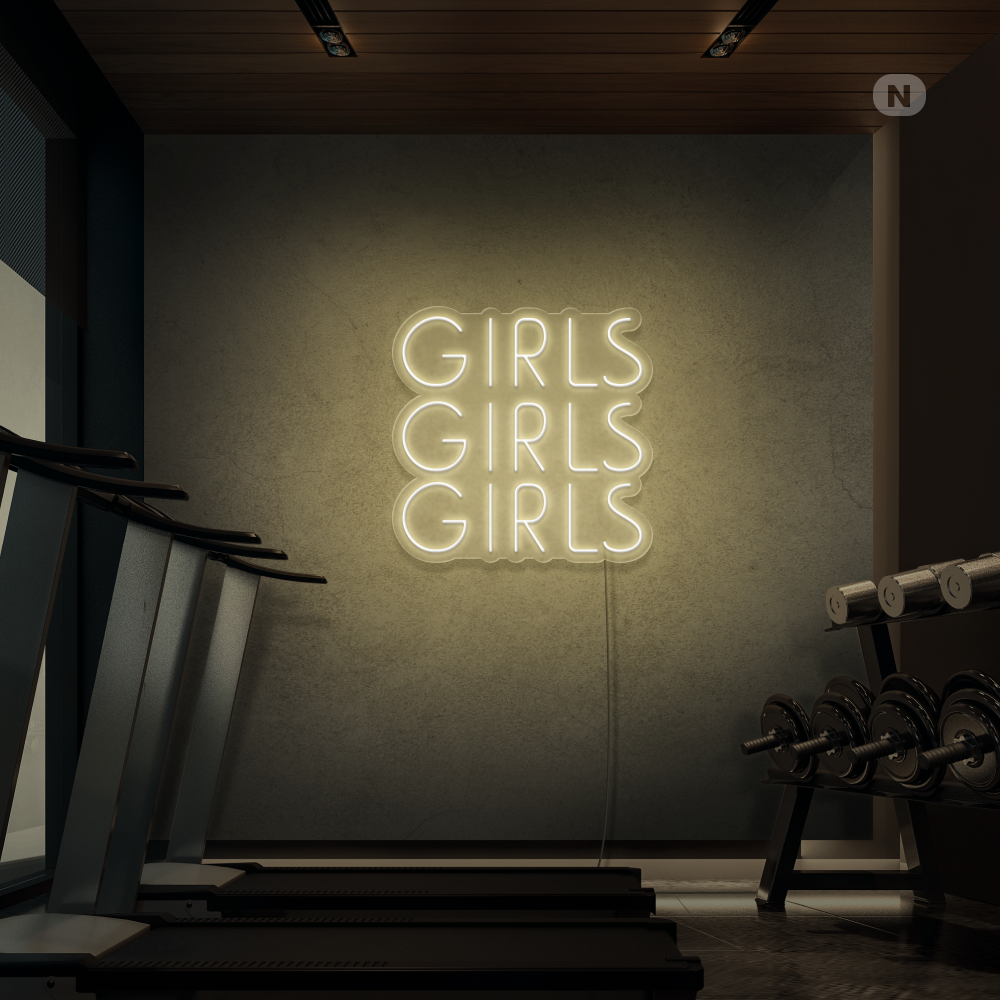 Insegna al neon Girls Girls Girls