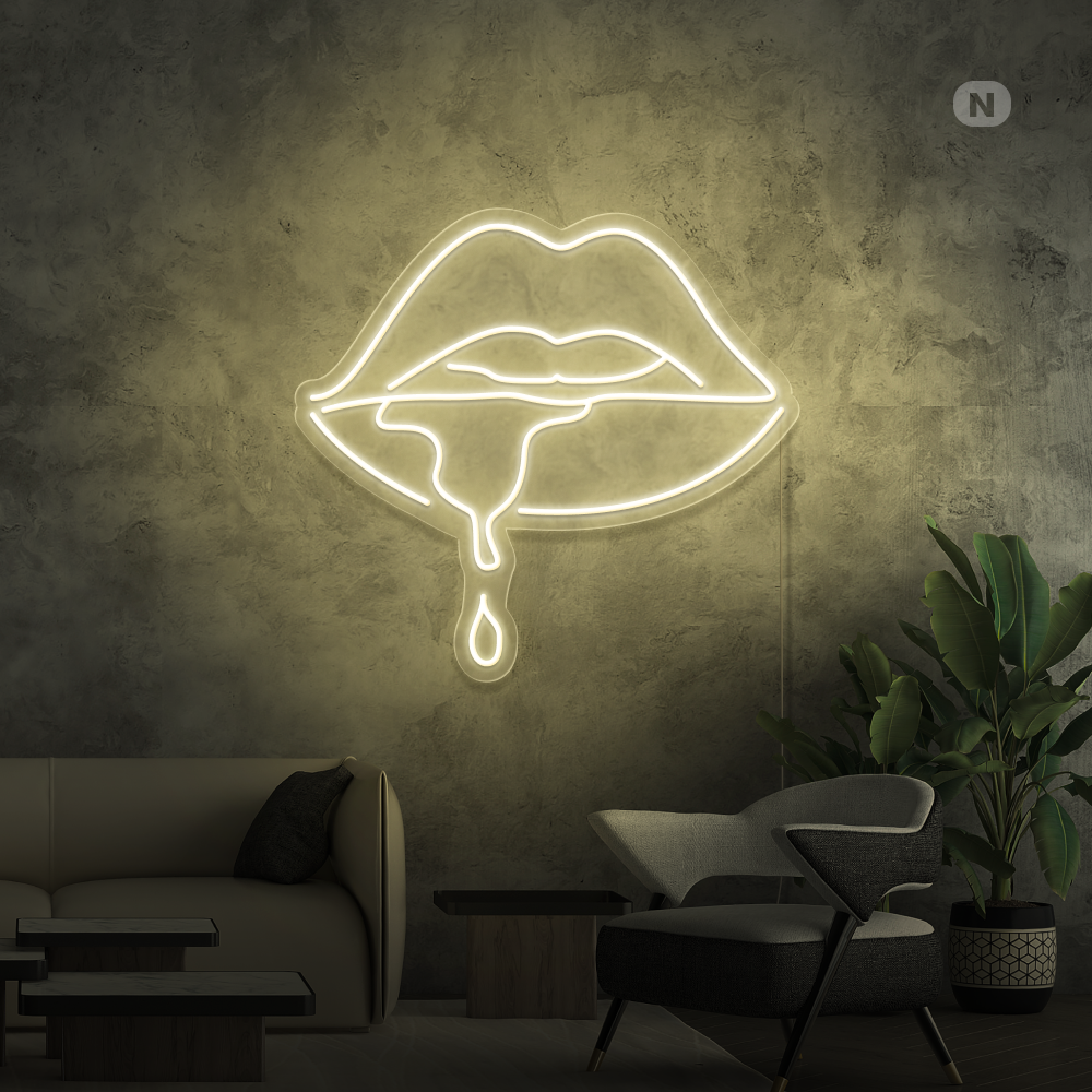 Insegna al neon Labbro Mordente