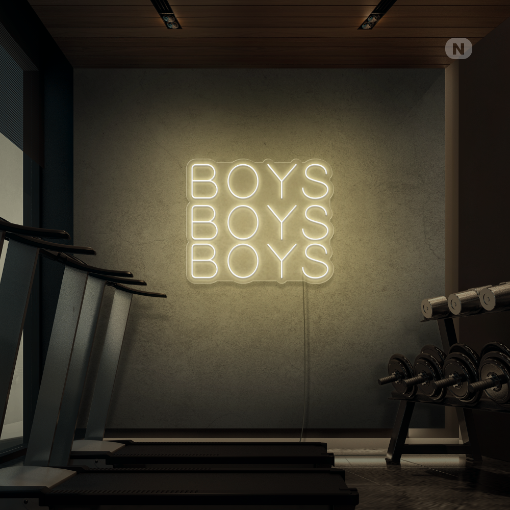 Insegna al neon Boys Boys Boys