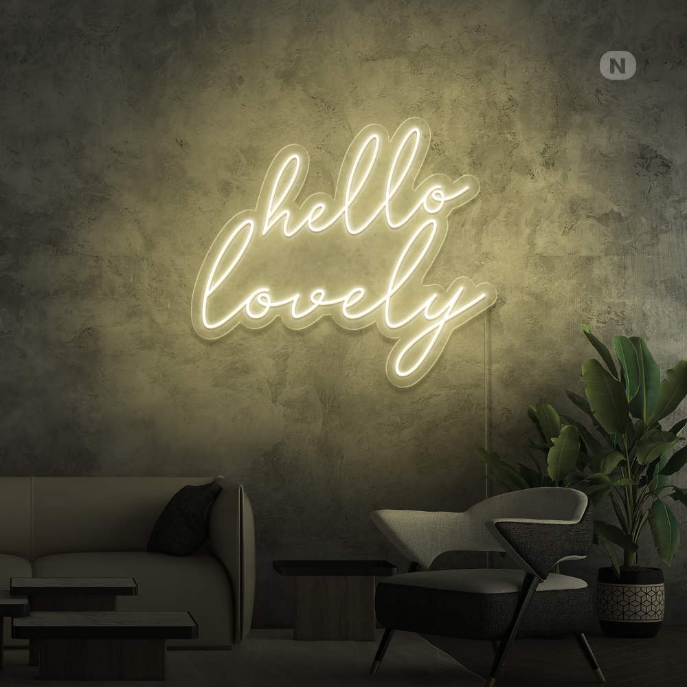 Insegna al neon Hello Lovely