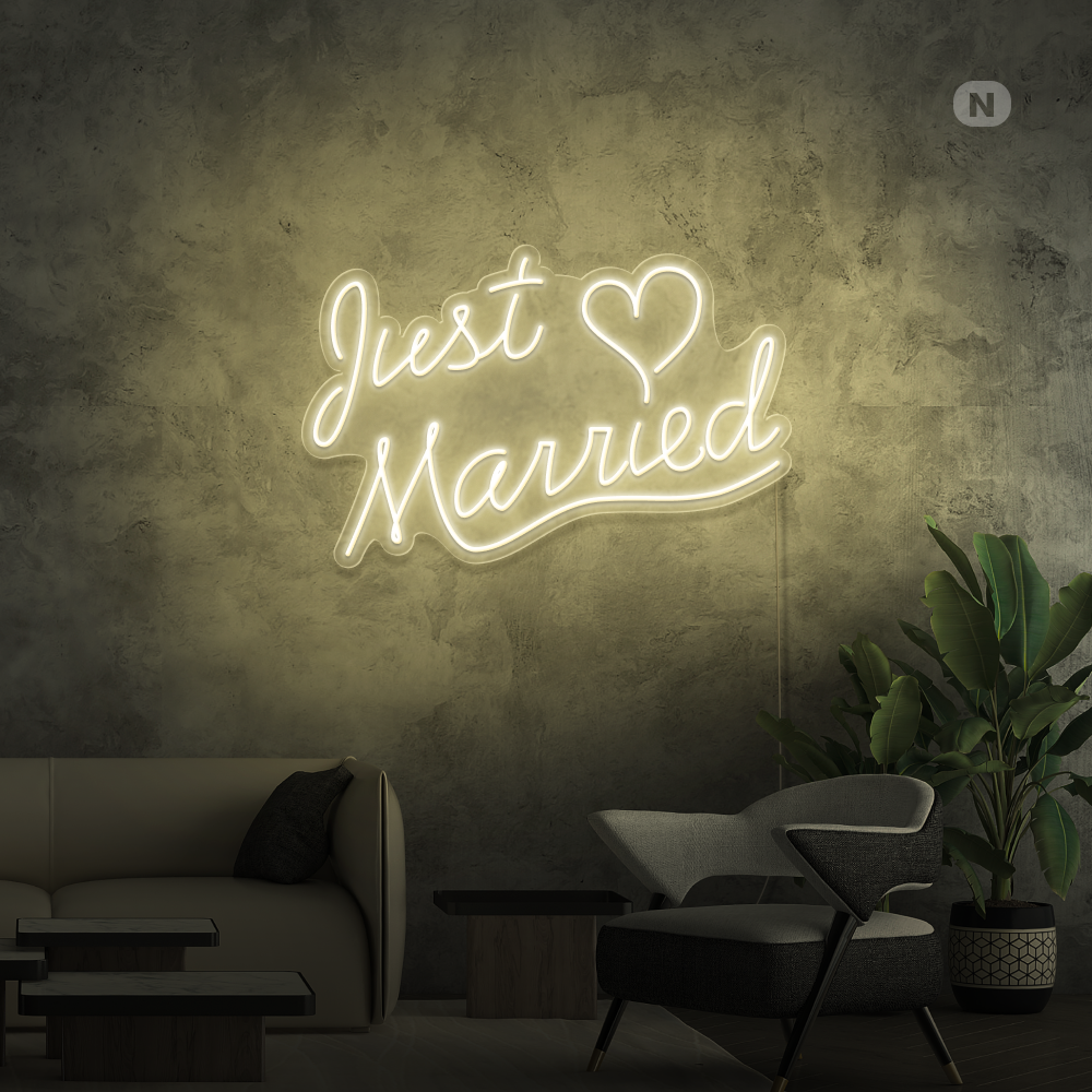 Insegna al neon Just Married