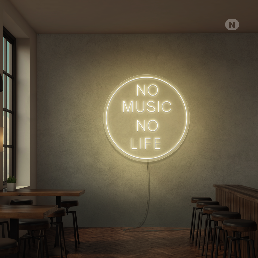 Insegna al neon No Music No Life