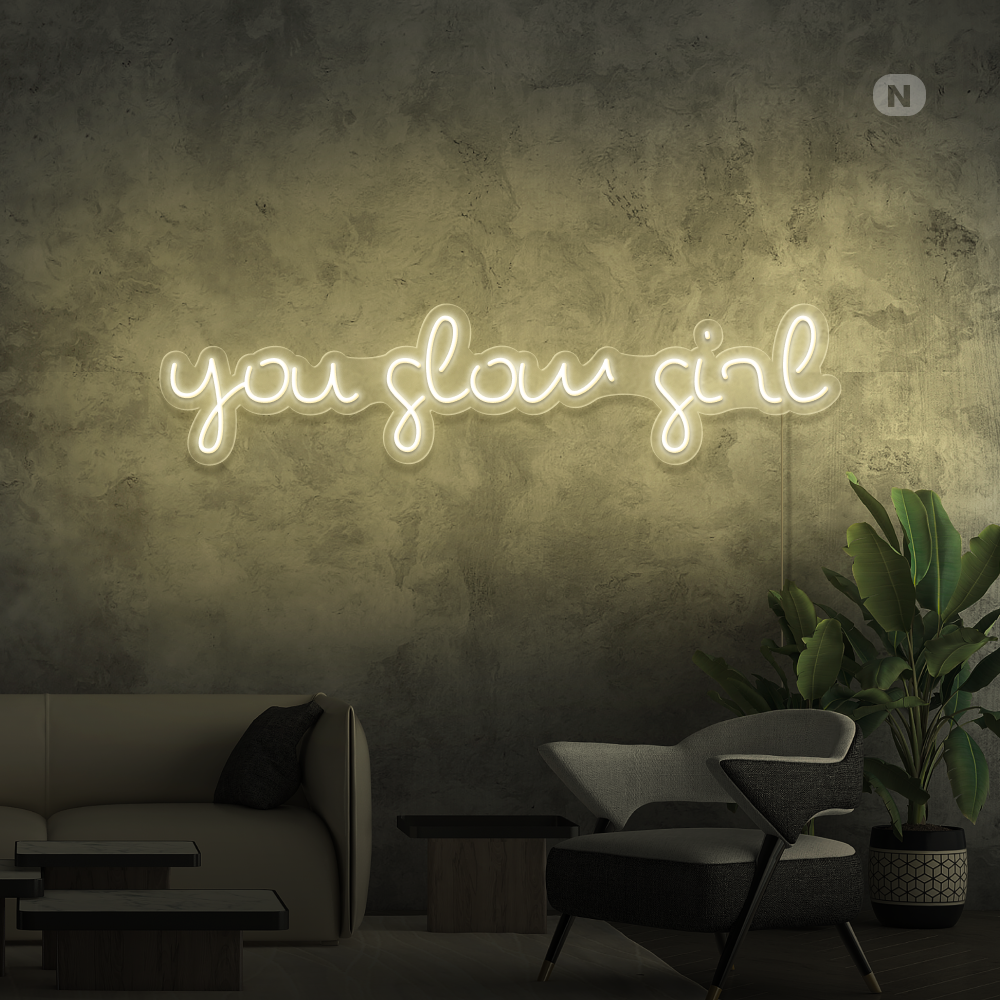 Insegna al neon You Glow Girl